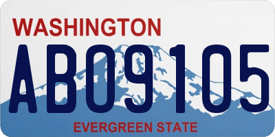 WA license plate ABO9105