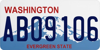 WA license plate ABO9106