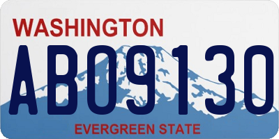 WA license plate ABO9130