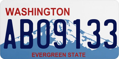 WA license plate ABO9133