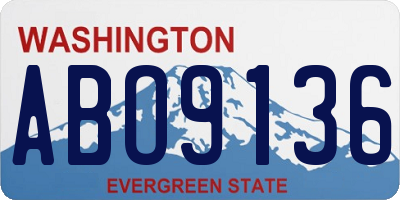 WA license plate ABO9136