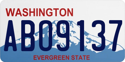 WA license plate ABO9137