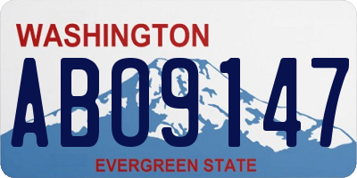 WA license plate ABO9147