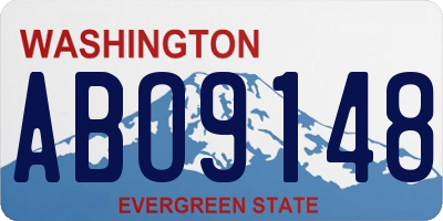 WA license plate ABO9148
