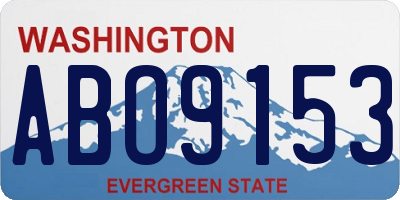 WA license plate ABO9153