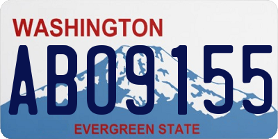 WA license plate ABO9155