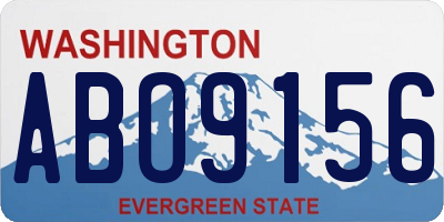 WA license plate ABO9156