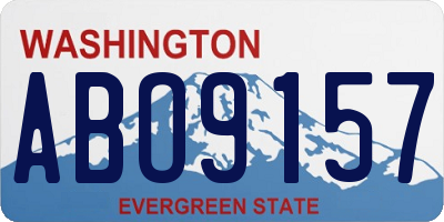 WA license plate ABO9157