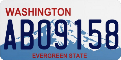 WA license plate ABO9158