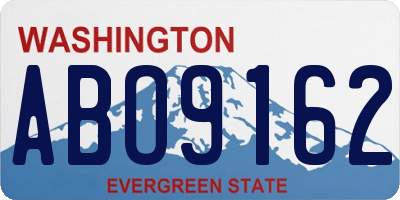 WA license plate ABO9162