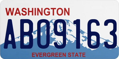 WA license plate ABO9163