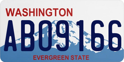 WA license plate ABO9166