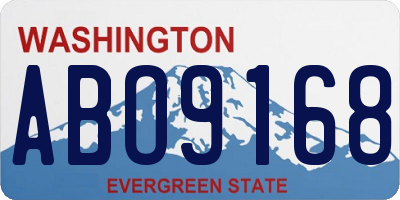 WA license plate ABO9168