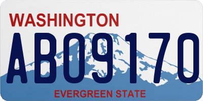 WA license plate ABO9170