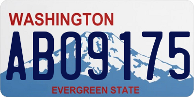 WA license plate ABO9175