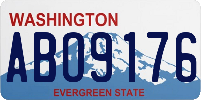 WA license plate ABO9176