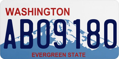 WA license plate ABO9180