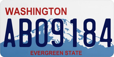 WA license plate ABO9184