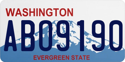 WA license plate ABO9190
