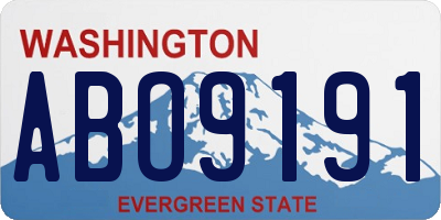 WA license plate ABO9191