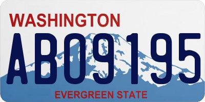WA license plate ABO9195