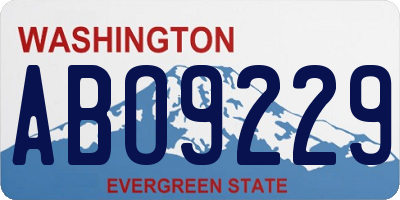 WA license plate ABO9229