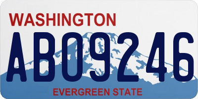 WA license plate ABO9246