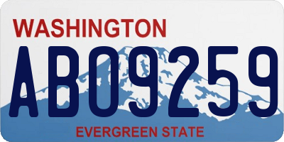 WA license plate ABO9259