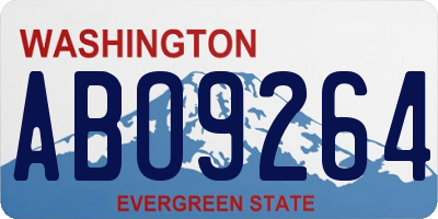 WA license plate ABO9264