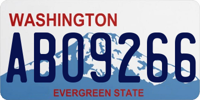 WA license plate ABO9266