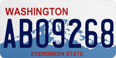 WA license plate ABO9268