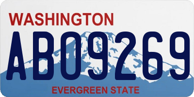 WA license plate ABO9269
