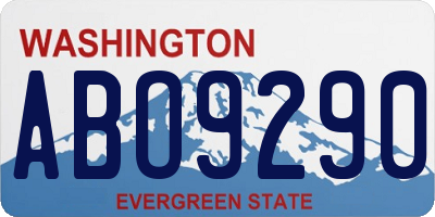 WA license plate ABO9290