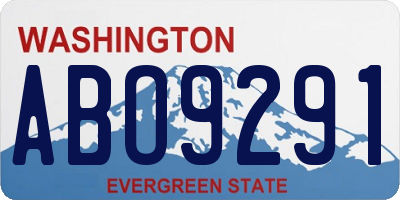 WA license plate ABO9291