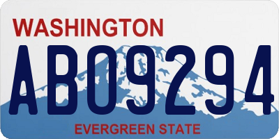 WA license plate ABO9294