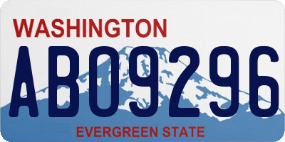 WA license plate ABO9296