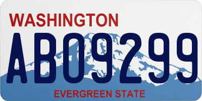 WA license plate ABO9299