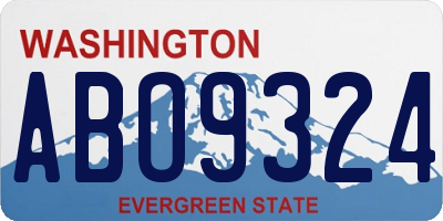 WA license plate ABO9324