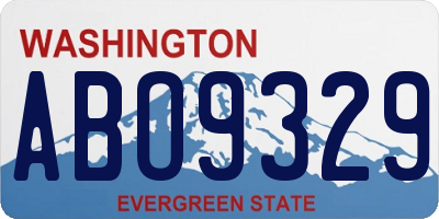 WA license plate ABO9329