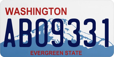WA license plate ABO9331
