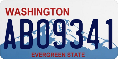 WA license plate ABO9341