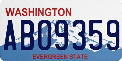 WA license plate ABO9359