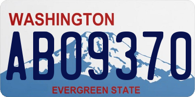 WA license plate ABO9370