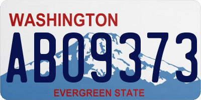 WA license plate ABO9373