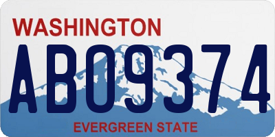 WA license plate ABO9374