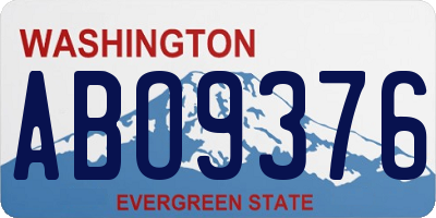 WA license plate ABO9376