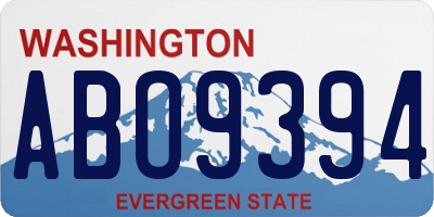 WA license plate ABO9394