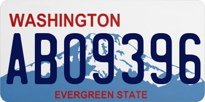 WA license plate ABO9396