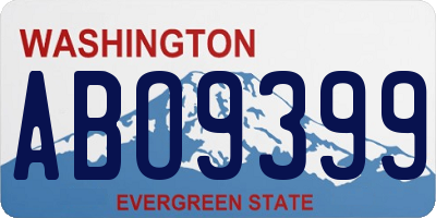 WA license plate ABO9399