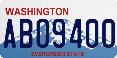 WA license plate ABO9400